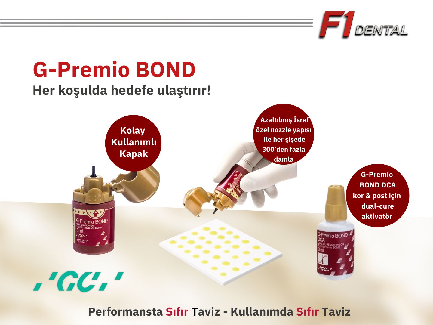 GC G-Premio BOND universal adeziv – zirkonya, metal ve dentin için yüksek bağlanma gücü