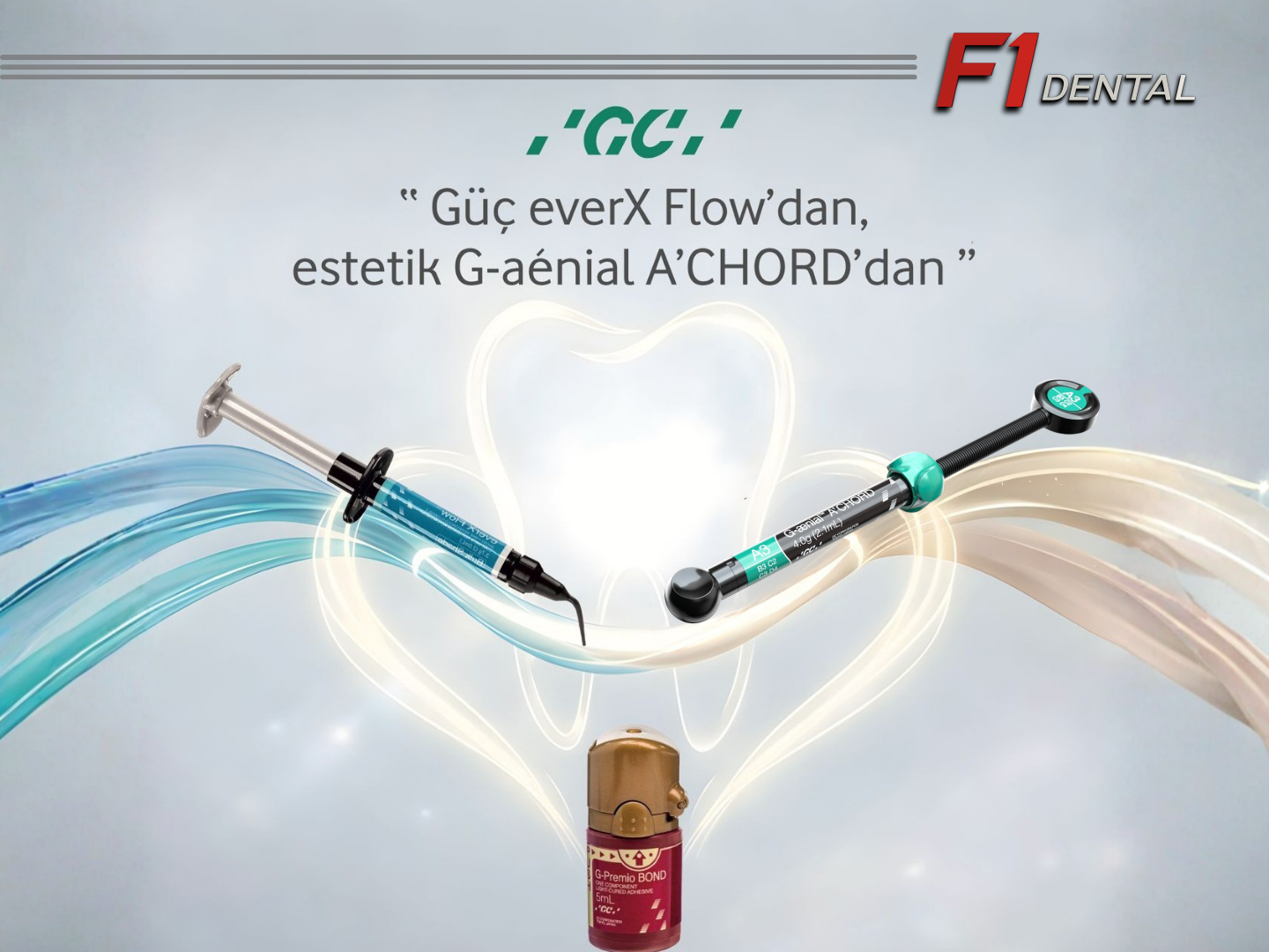 GC everX Flow fiber destekli akışkan kompozit materyali ile posterior diş restorasyonu uygulaması ve kırılma dayanımı sağlayan dental kompozit teknolojisi.
