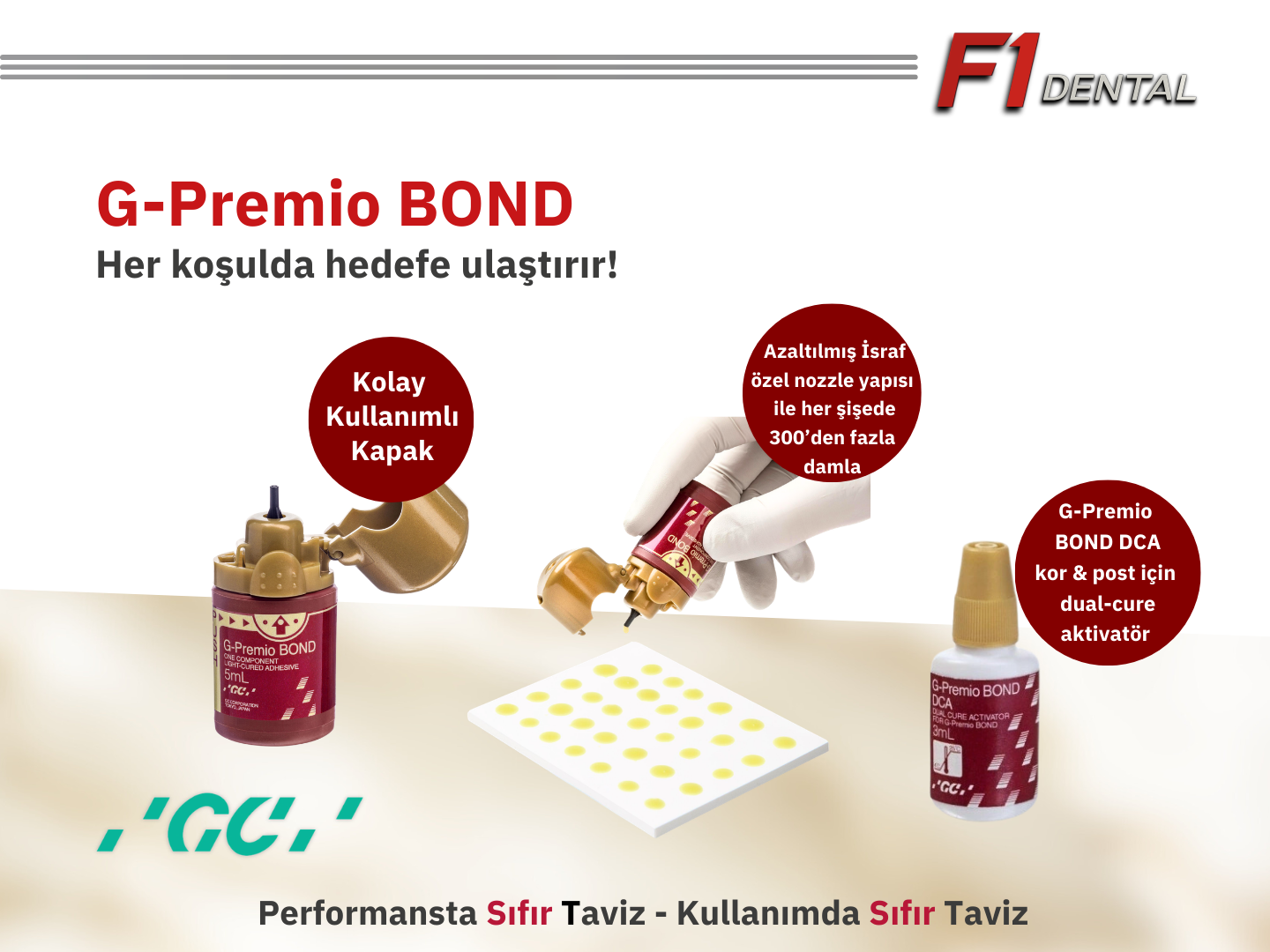 GC G-Premio BOND 5 ml universal bonding ajanı 3’lü paket ürün seti
