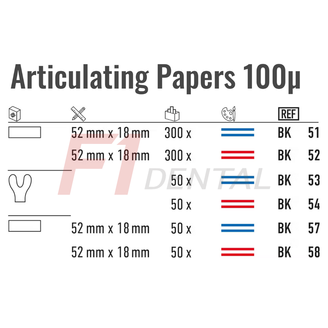 Bausch 100 Mikron Artikülasyon Kağıdı Refill (Kırmızı-Düz Form)