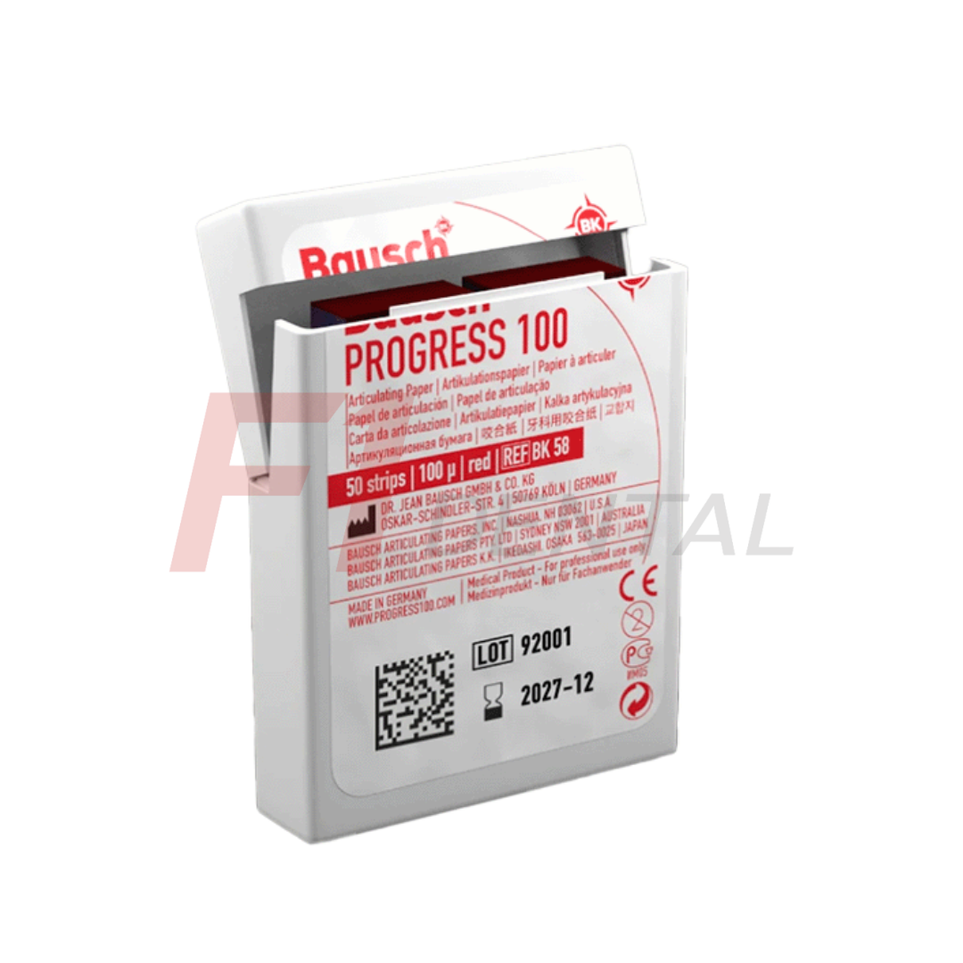 Bausch 100 Mikron Artikülasyon Kağıdı 50'li (Kırmızı-Düz Form)