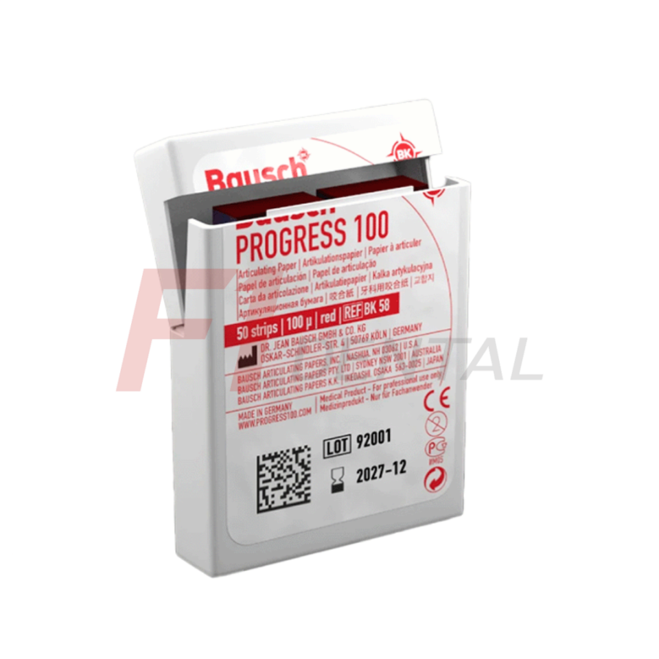 Bausch 100 Mikron Artikülasyon Kağıdı 50'li (Kırmızı-Düz Form)