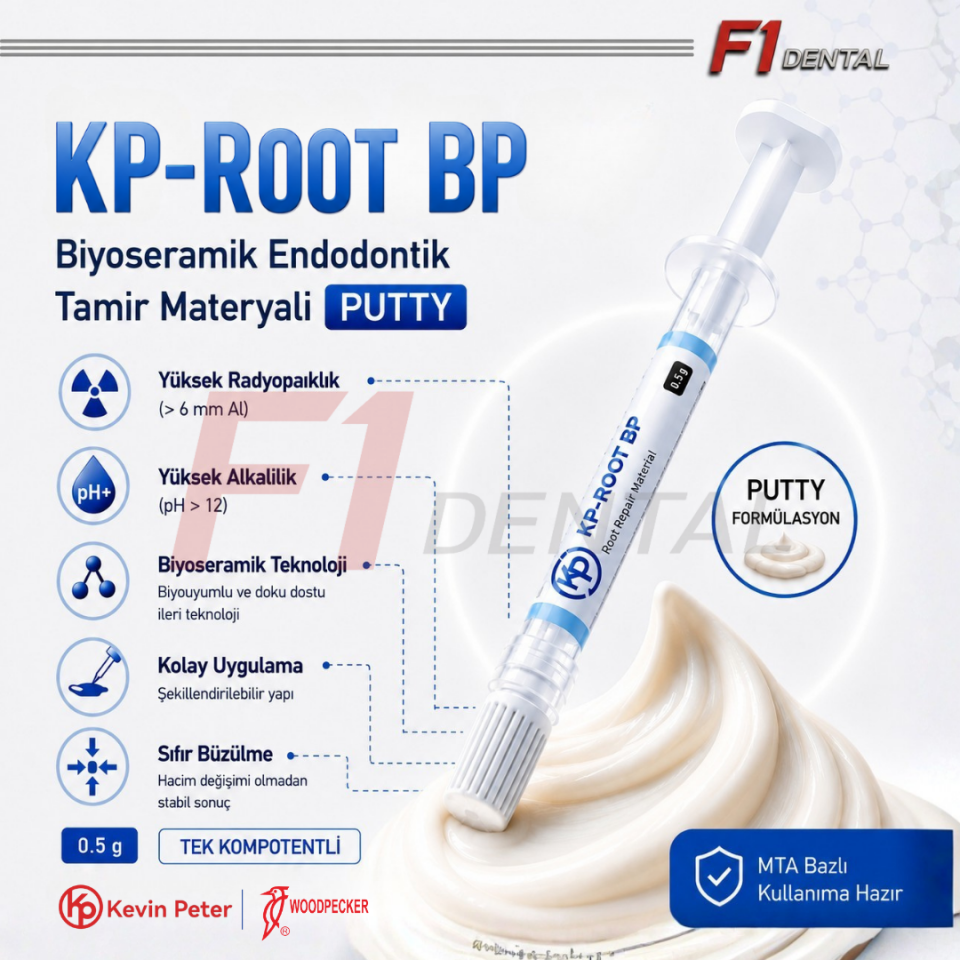 Woodpecker KP-Root BP Biyoseramik Endodontik Tamir Materyali 0.5gr