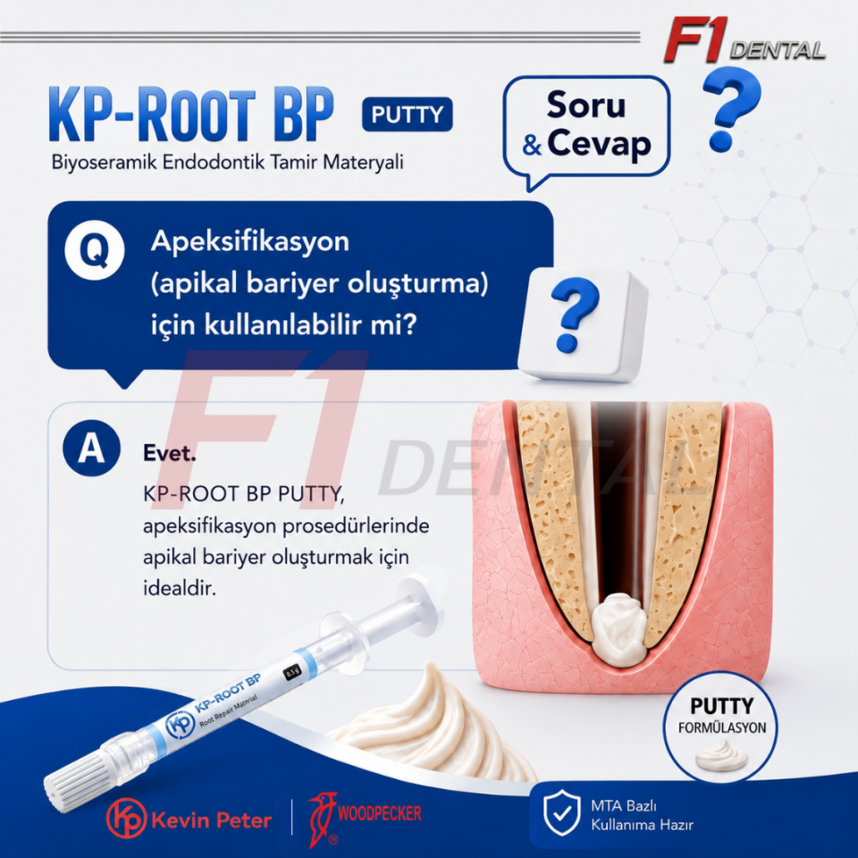 Woodpecker KP-Root BP Biyoseramik Endodontik Tamir Materyali 0.5gr
