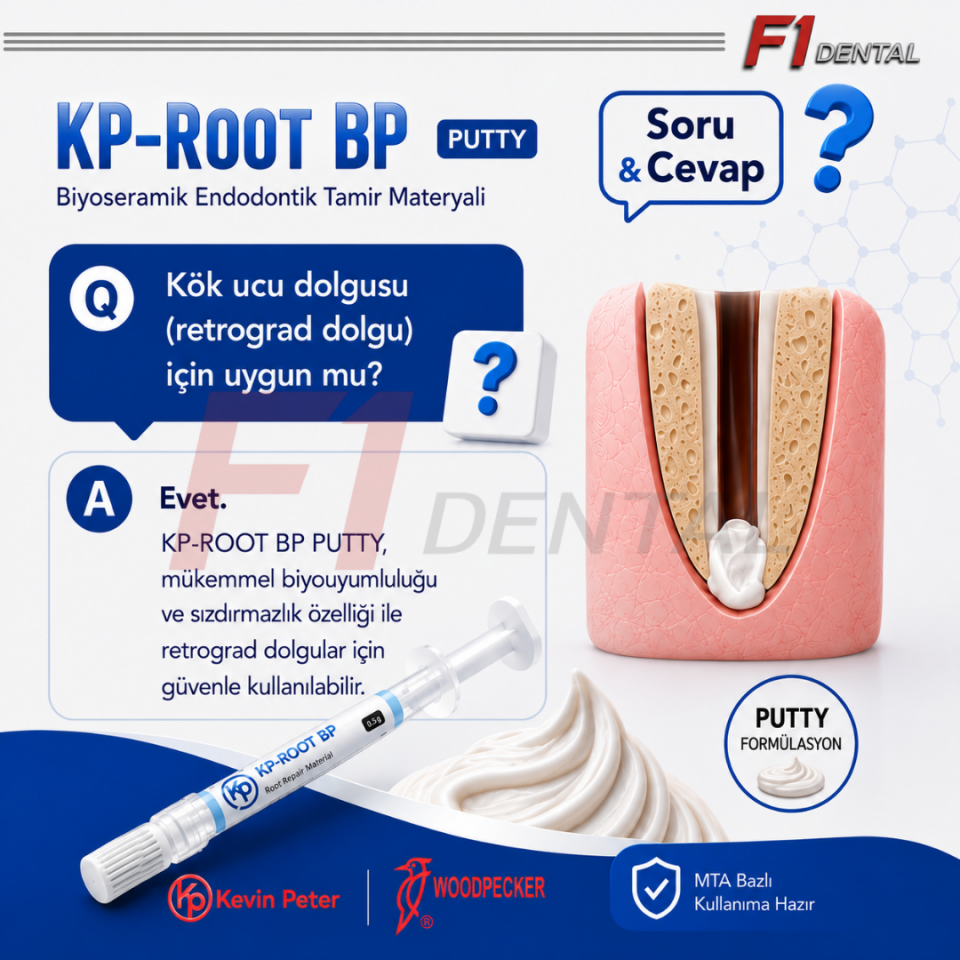 Woodpecker KP-Root BP Biyoseramik Endodontik Tamir Materyali 0.5gr