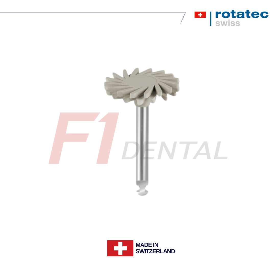Rotatec Swiss Twist Lityum Disilikat Seramik ve Zirkonya Cila Lastiği Refi RA - High - Shine Polishing