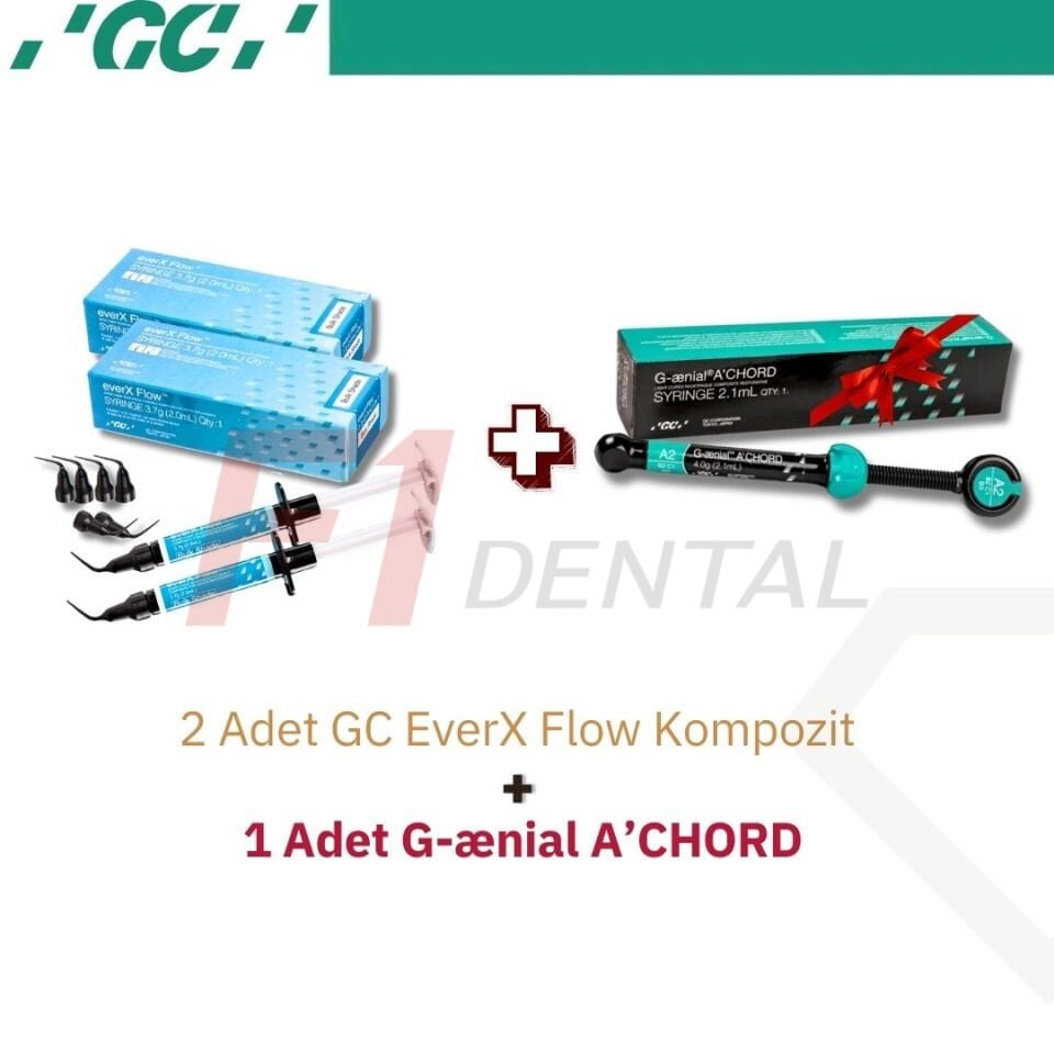 GC 2 Adet Everx Flow Kompozit 2 ml + G-aenial Achord Kompozit Refill Set Kampanya