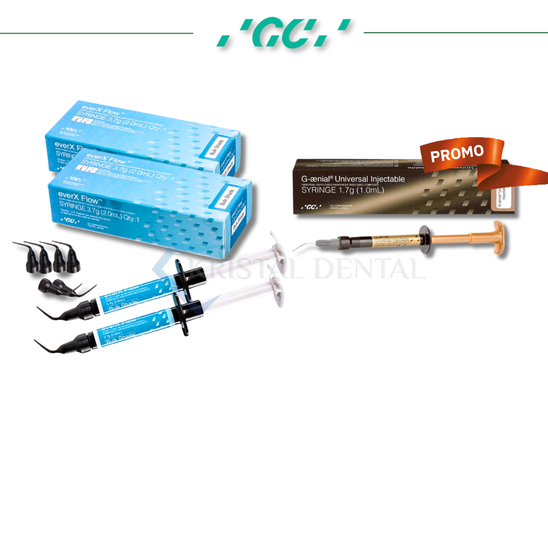 GC 2 Adet Everx Flow Kompozit 2 ml + G-aenial Injectable Refill Kompozit Set Kampanya