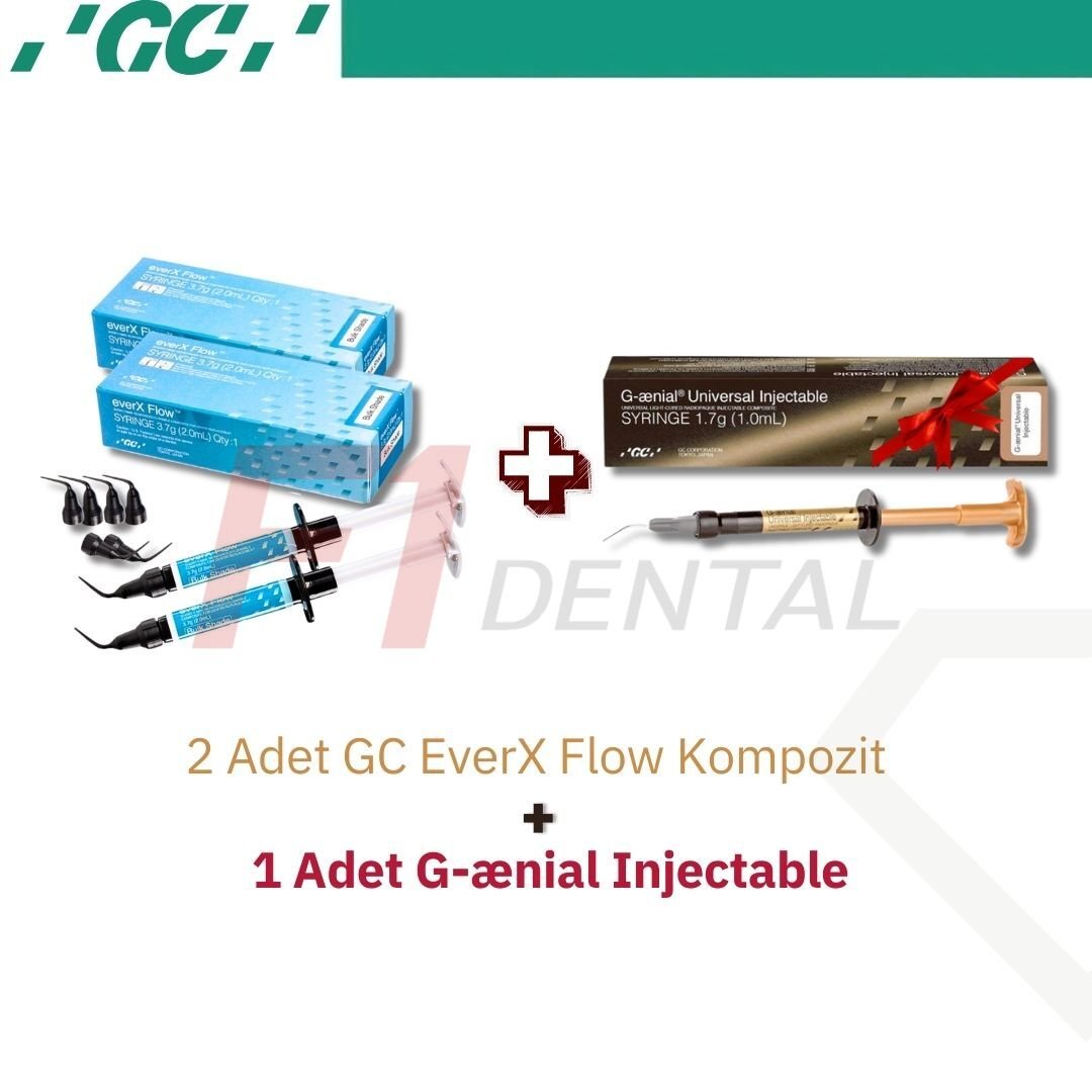 GC 2 Adet Everx Flow Kompozit 2 ml + G-aenial Injectable Refill Kompozit Set Kampanya