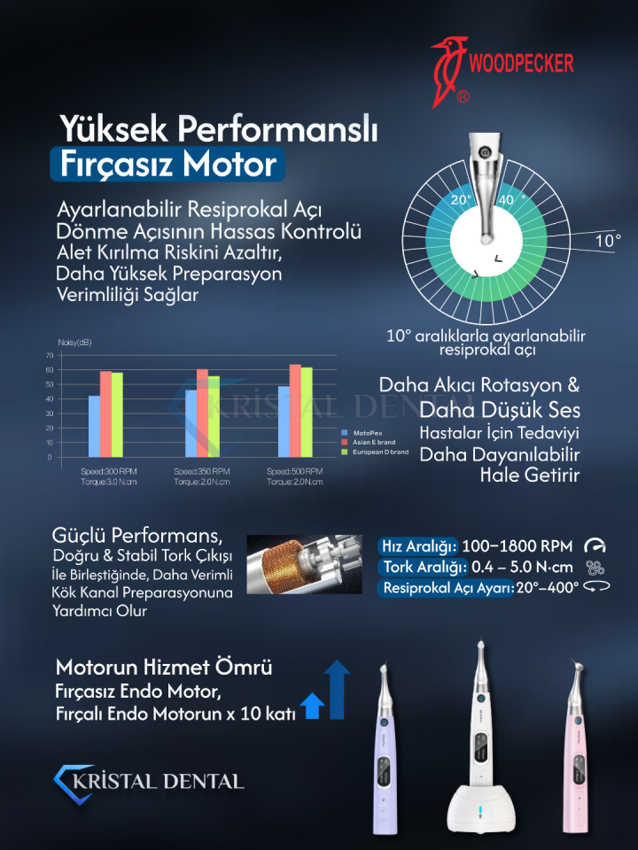 Woodpecker Motopex Endomotor ve Apex Bulucu