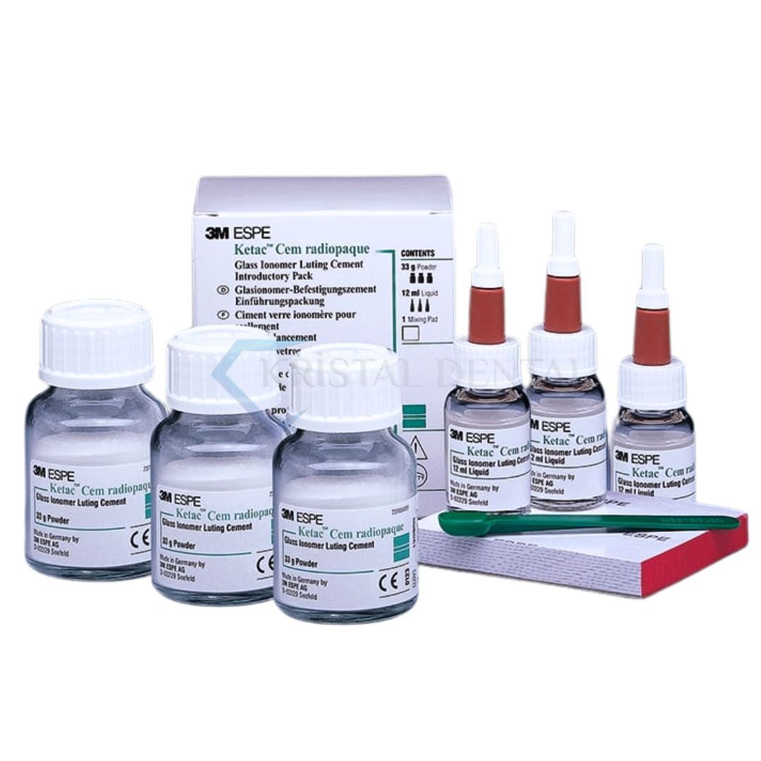 3M Ketac Cem Radyopak Cam İyonomer Daimi Simantasyon Materyali Klinik Seti - 3'lü Paket