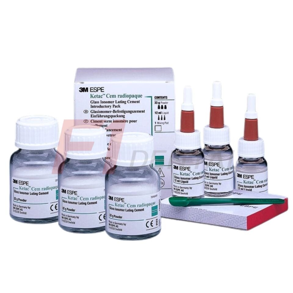 3M Ketac Cem Radyopak Cam İyonomer Daimi Simantasyon Materyali Klinik Seti - 3'lü Paket