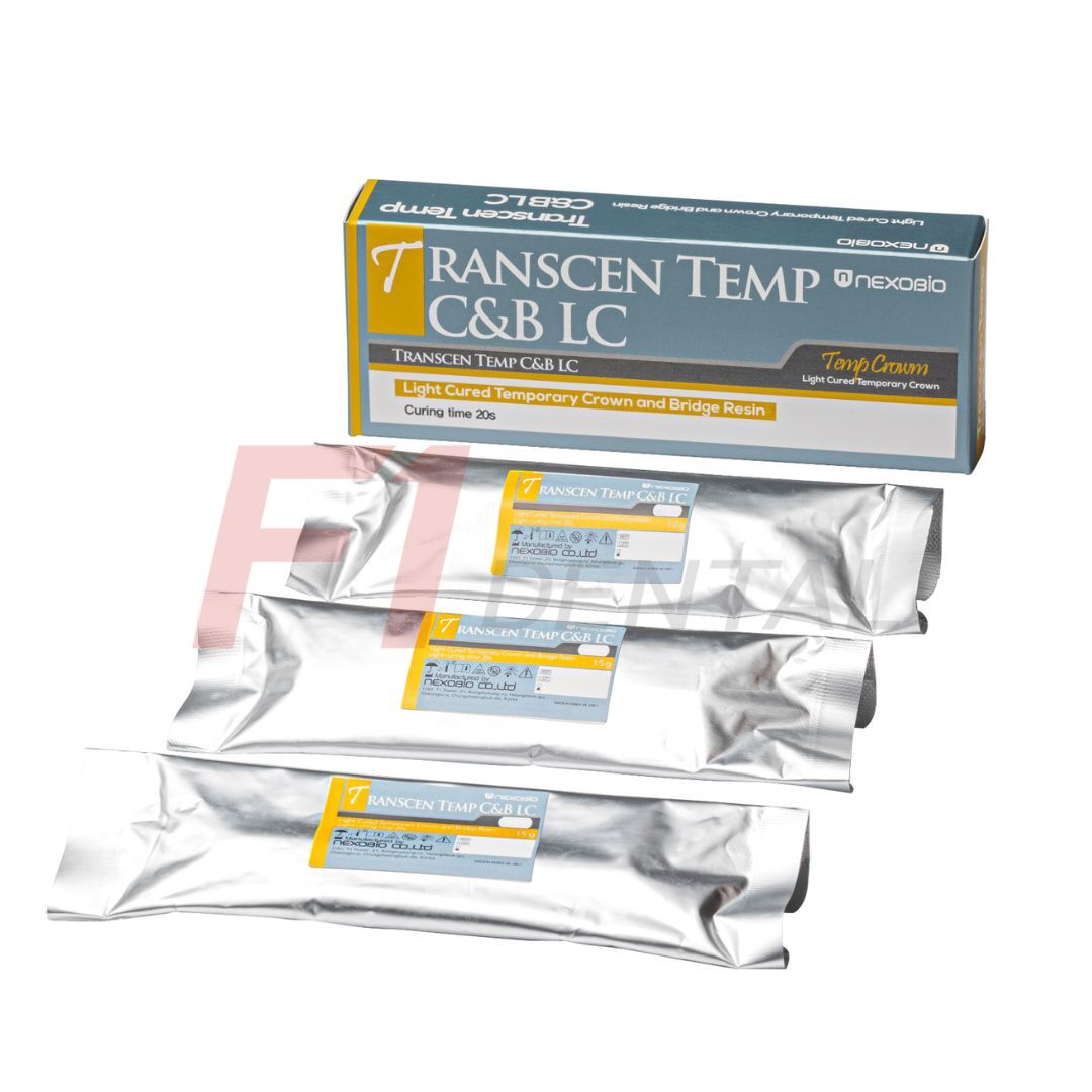 Nexobio Transcen Temp C&B LC Işıkla Sertleşen Geçici Kuron & Köprü Materyali A2 - 3x15g