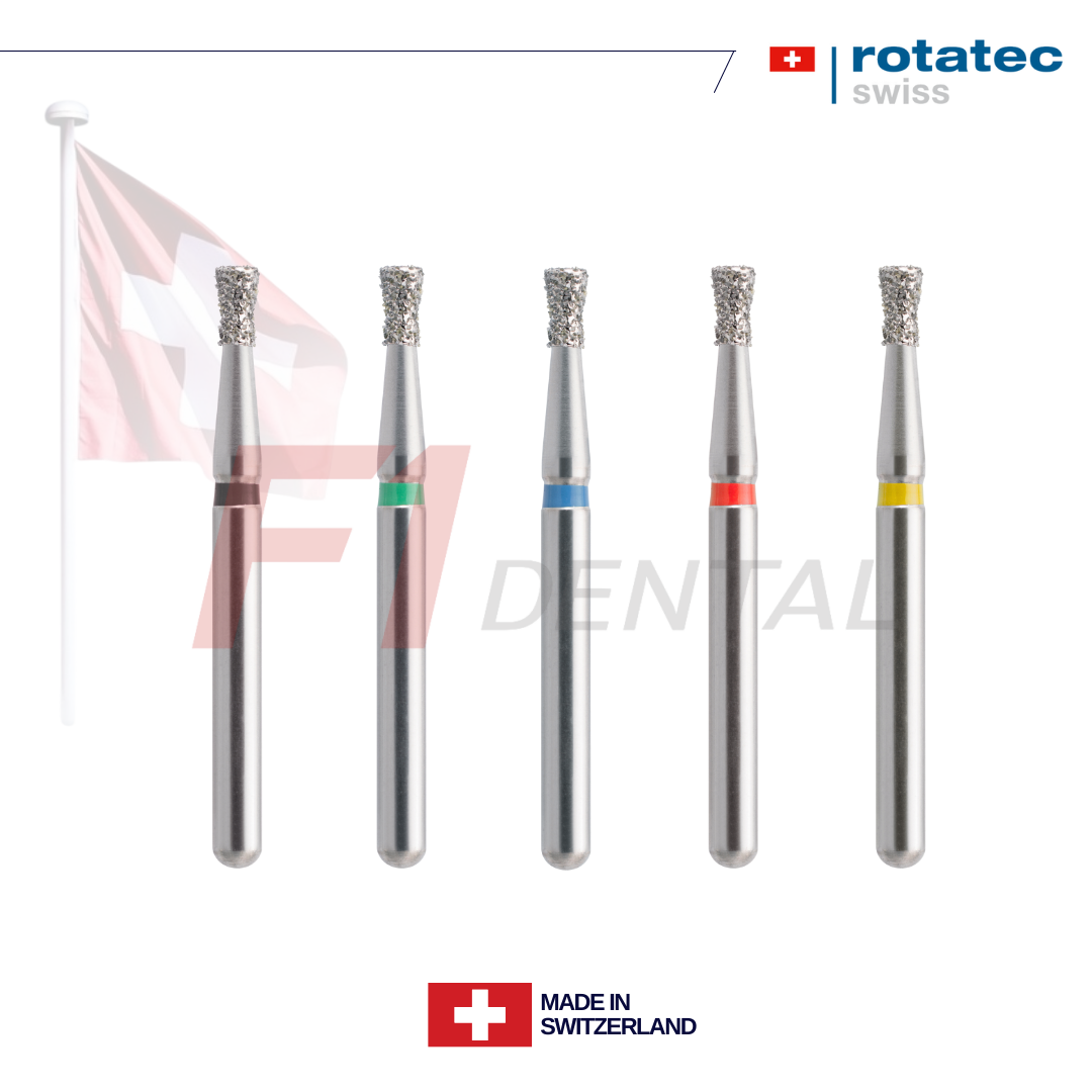 Rotatec Swiss Elmas Frez Yaka Kollu Ters Konik - 019/806