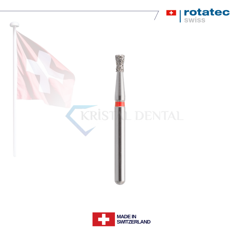 Rotatec Swiss Elmas Frez Yaka Kollu Ters Konik - 019/806