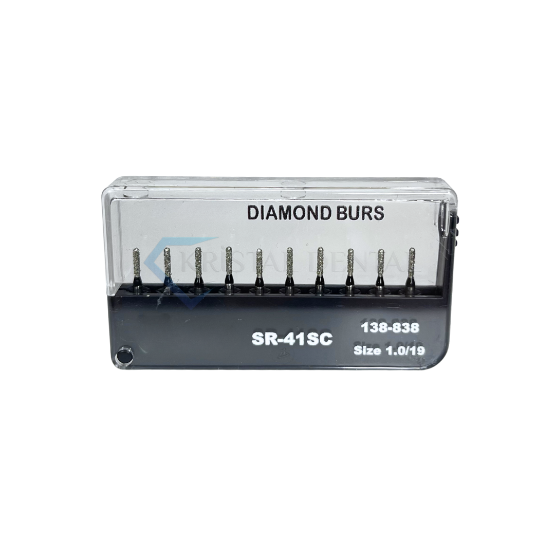 Elmas Frez Kısa Silindir / Siyah (Aeratör) - 10 Adet