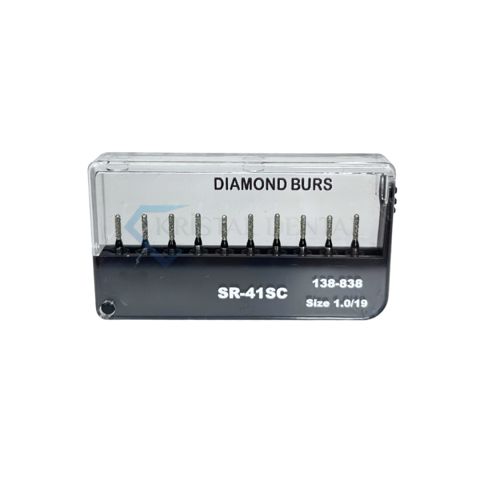 Elmas Frez Kısa Silindir / Siyah (Aeratör) - 10 Adet