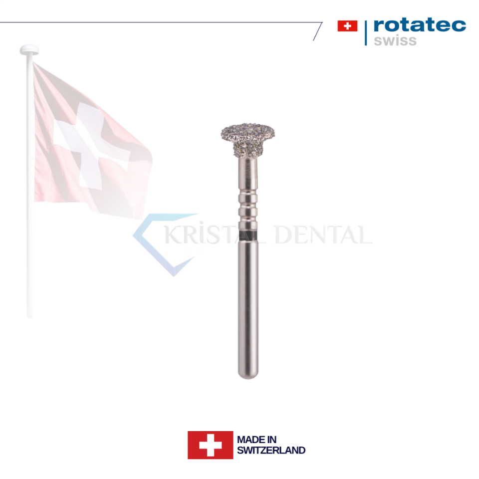 Rotatec Swiss Elmas Frez Wheel With Shoulder - 055/824