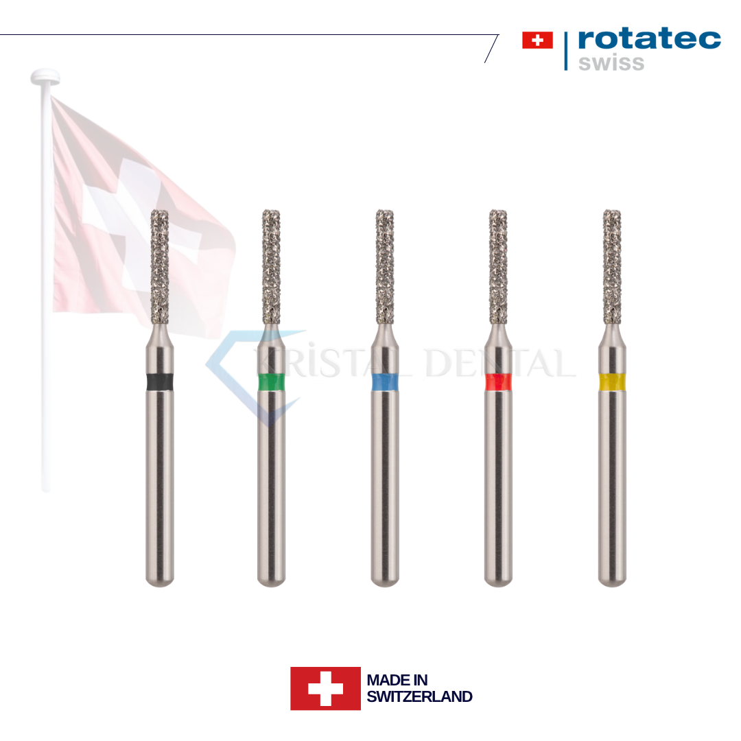 Rotatec Swiss Elmas Frez Düz Uçlu Silindir - 110/836