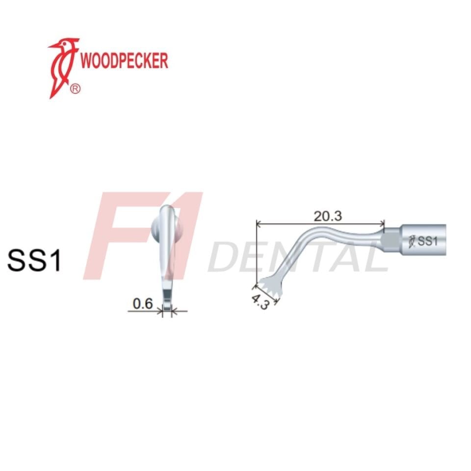 Woodpecker Ultrasurgery Osteotomy Piezo Ucu SS1 - (Woodpecker,Satalec Uyumlu)
