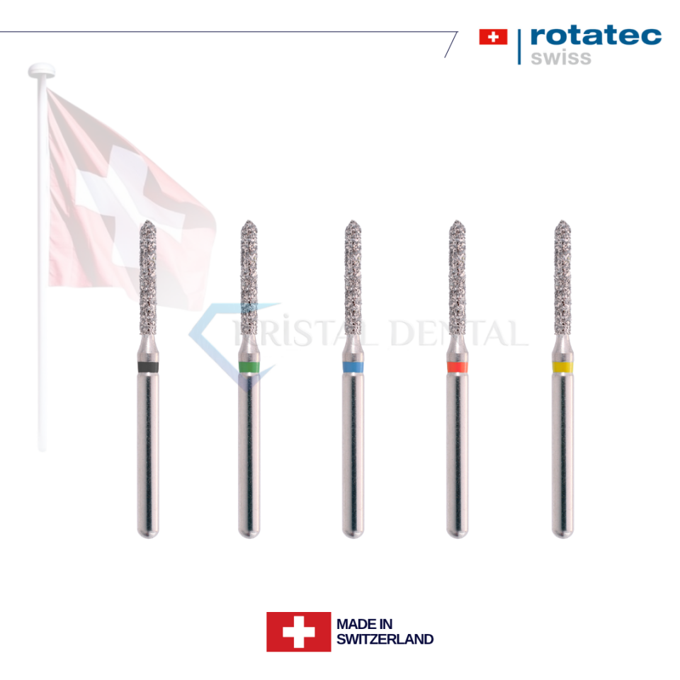 Rotatec Swiss Elmas Frez Eğimli Silindir - 130/885