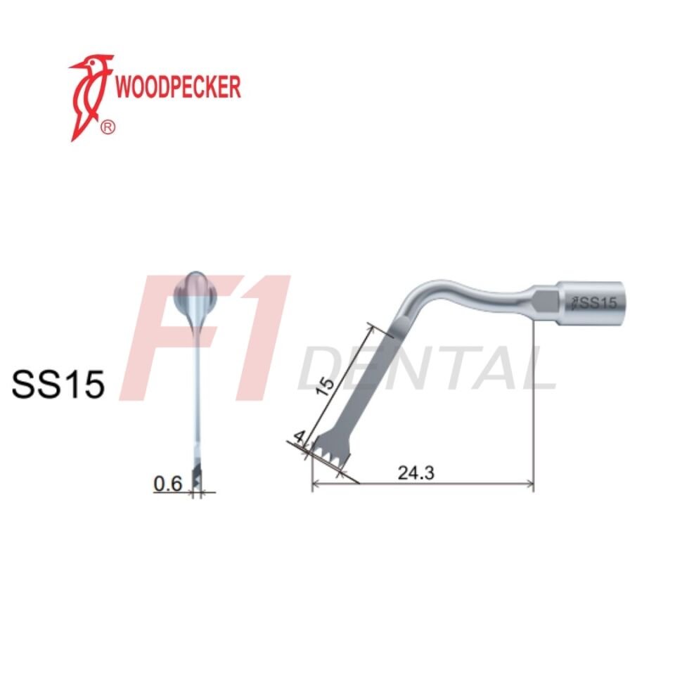 Woodpecker Ultrasurgery Osteotomy Piezo Ucu SS15 - (Woodpecker,Satalec Uyumlu)