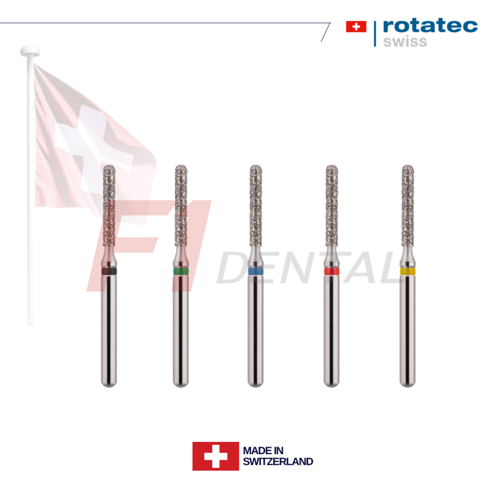 Rotatec Swiss Elmas Frez Yuvarlak Uçlu Silindir - 141/881