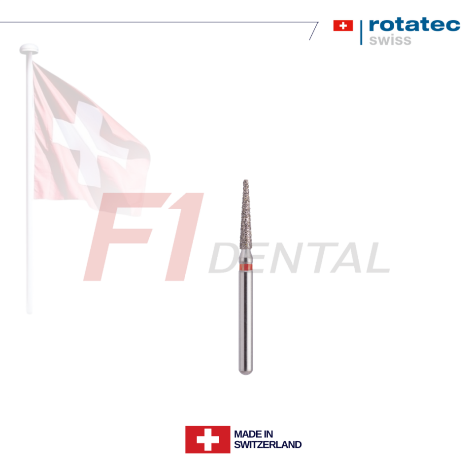 Rotatec Swiss Elmas Frez Sivri Konik - 165L/858L