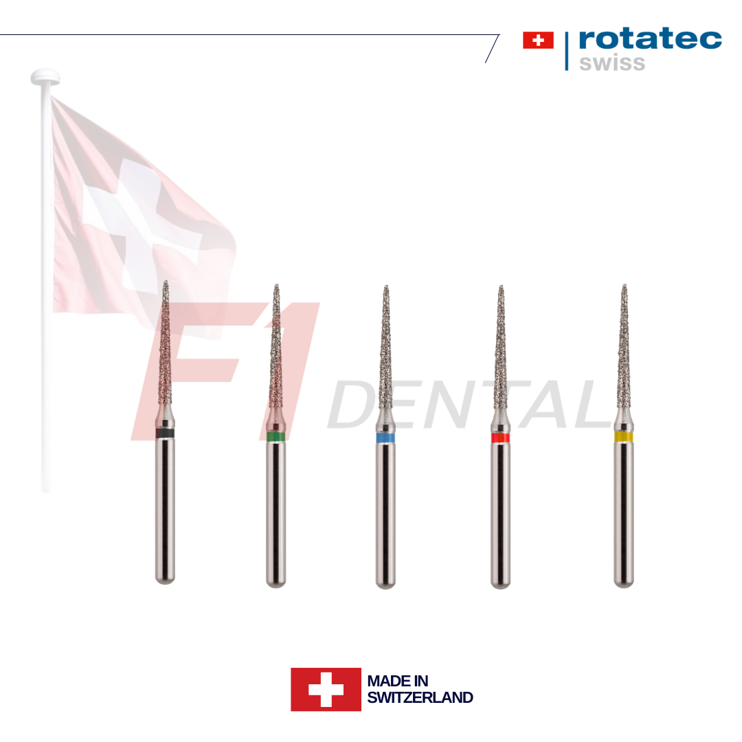 Rotatec Swiss Elmas Frez Sivri Konik - 166/859