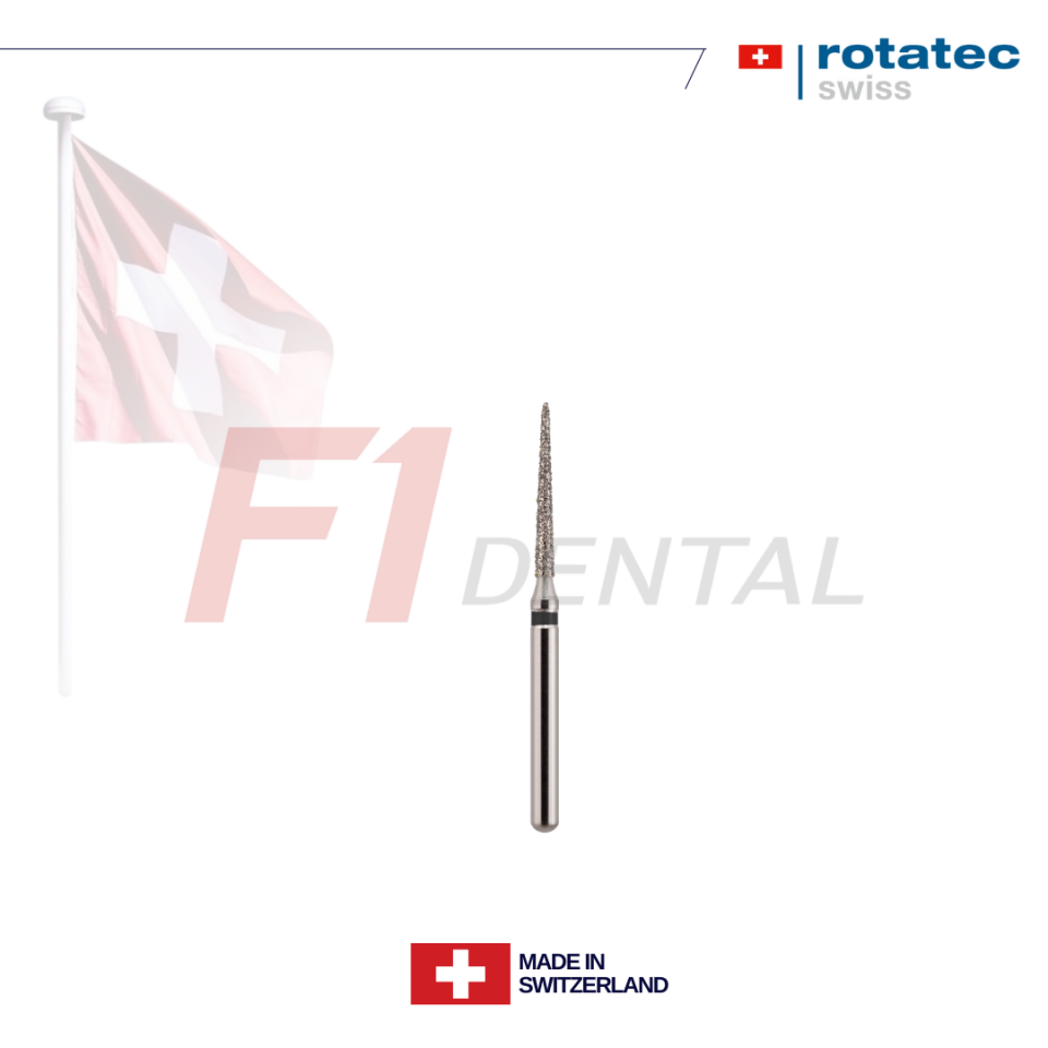 Rotatec Swiss Elmas Frez Sivri Konik - 166/859