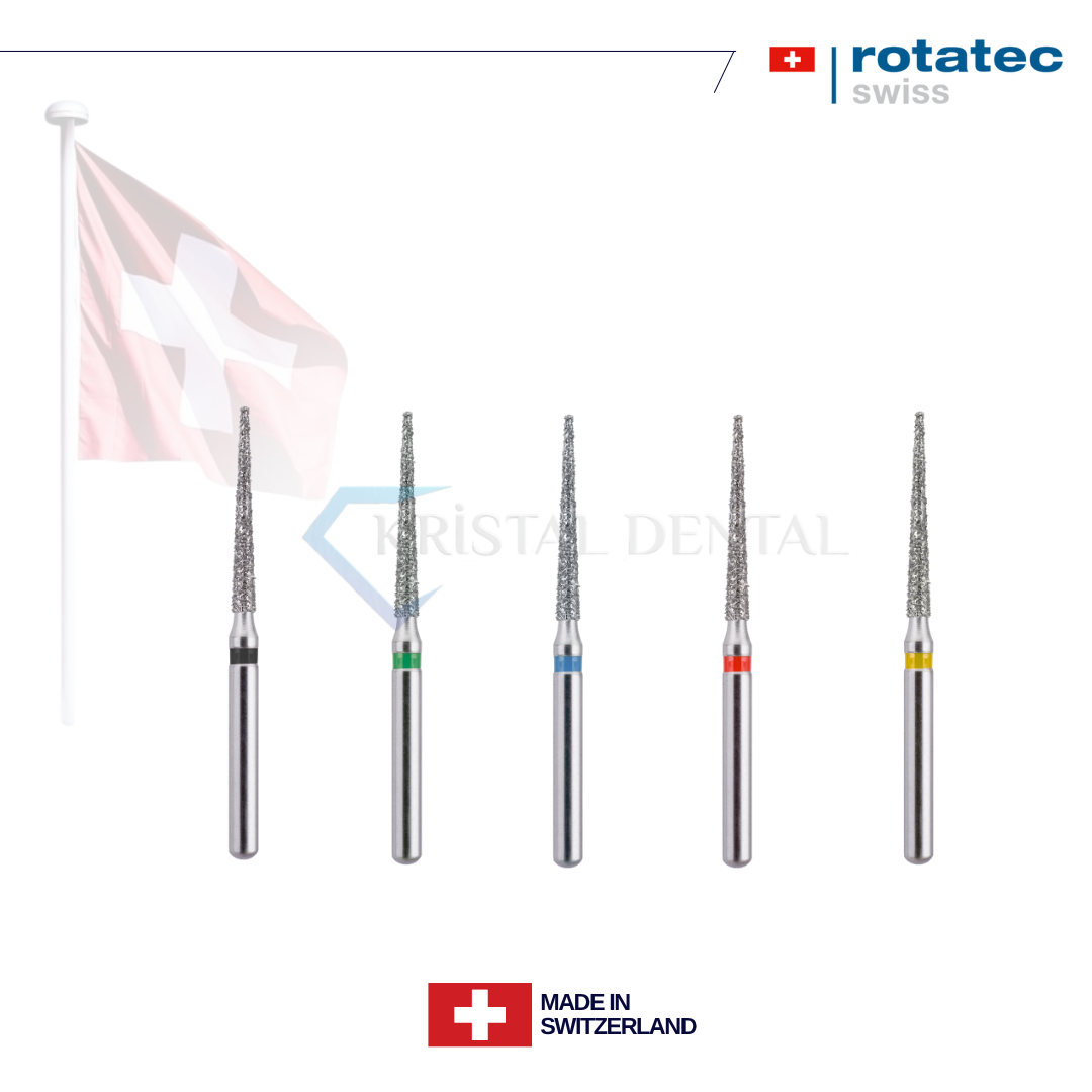 Rotatec Swiss Elmas Frez Sivri Konik - 167/859L