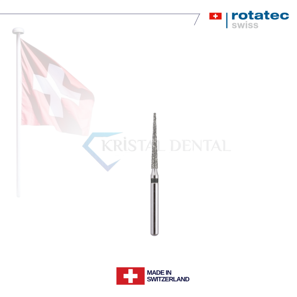 Rotatec Swiss Elmas Frez Sivri Konik - 167/859L