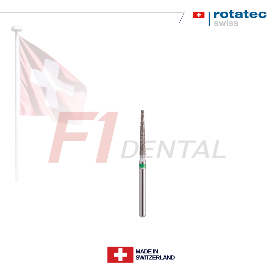 Rotatec Swiss Elmas Frez Düz Uçlu Konik - 173/848