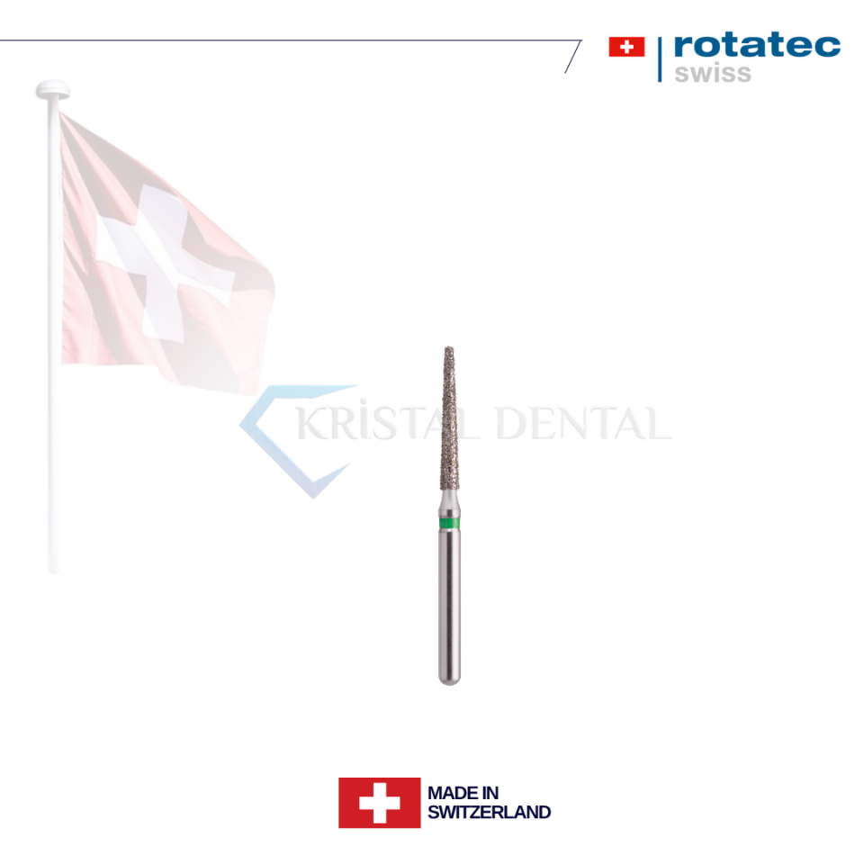 Rotatec Swiss Elmas Frez Düz Uçlu Konik - 173/848