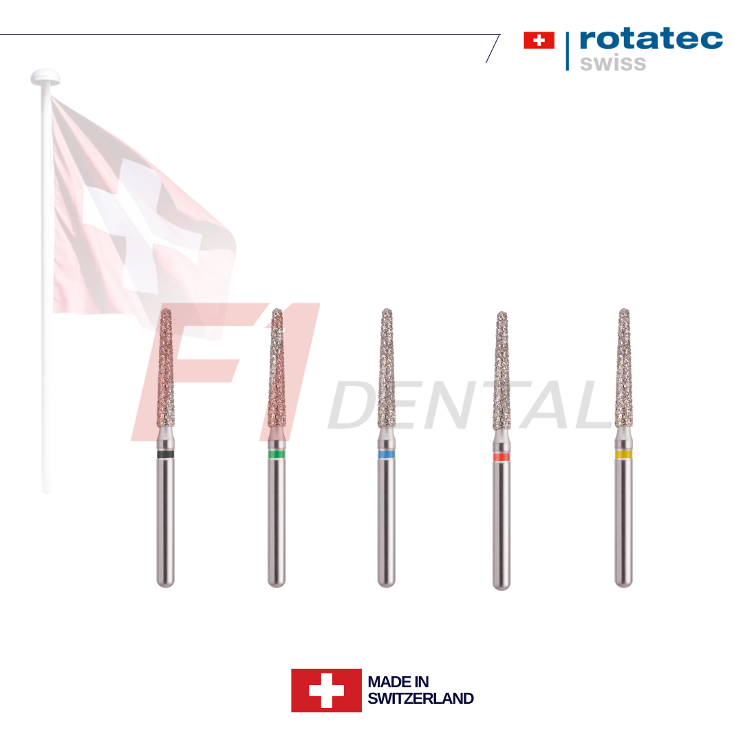Rotatec Swiss Elmas Frez Yuvarlak Uçlu Konik - 199/850