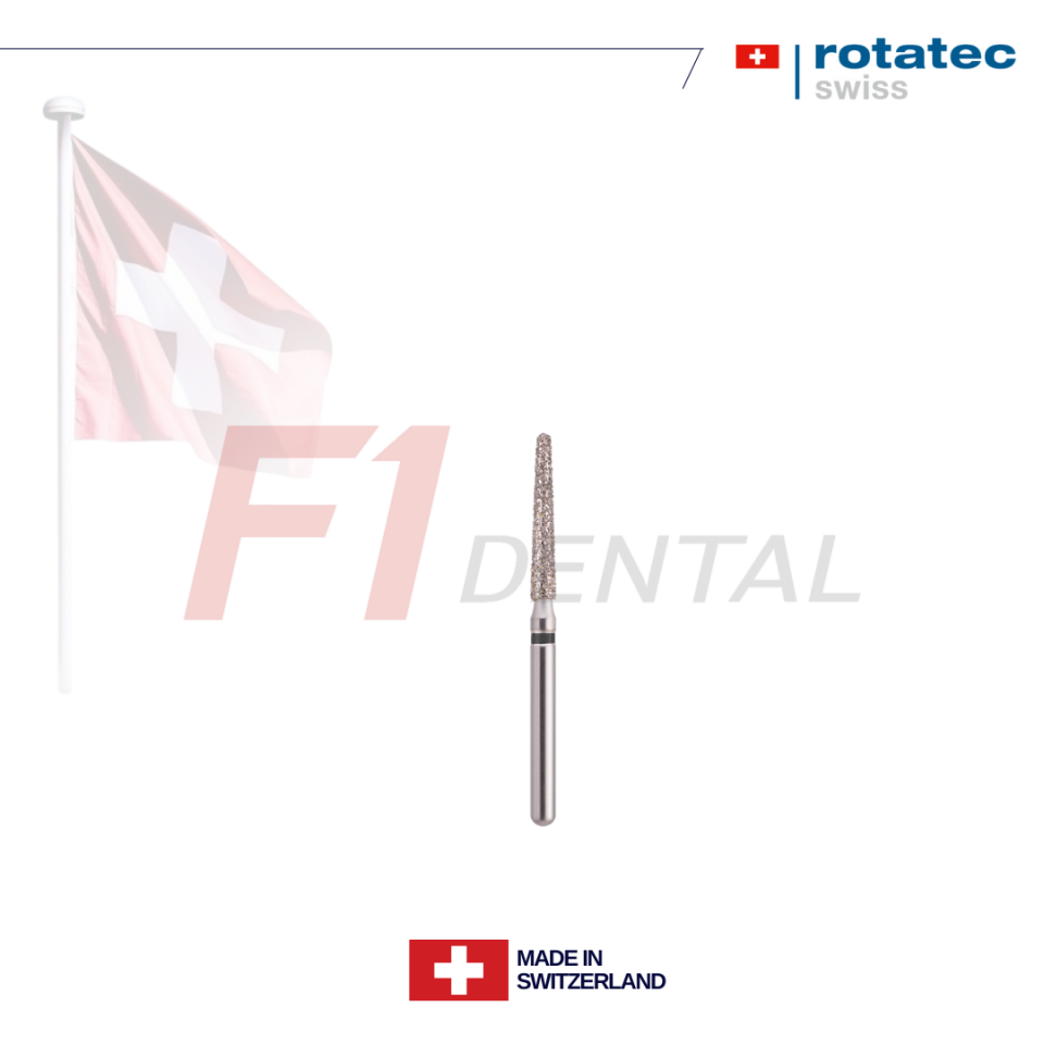 Rotatec Swiss Elmas Frez Yuvarlak Uçlu Konik - 199/850