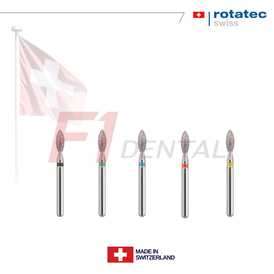 Rotatec Swiss Elmas Frez Alev Uç - 243