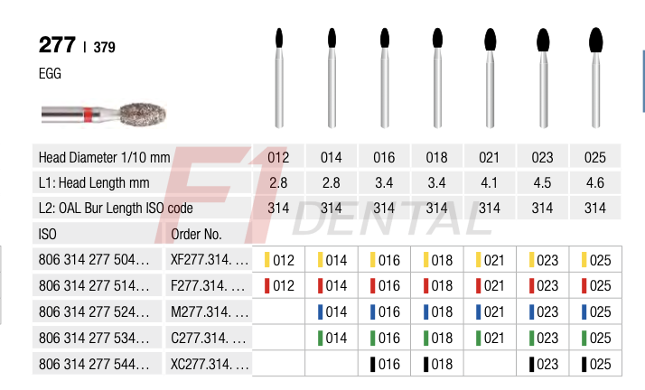 Rotatec Swiss Elmas Frez Egg - 277/379