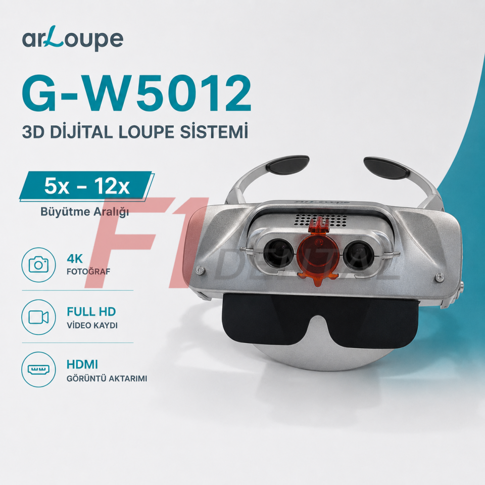 arLoupe 3D Dijital Profesyonel Loupe 12x (Full HD Video Kaydı) - G-W5012