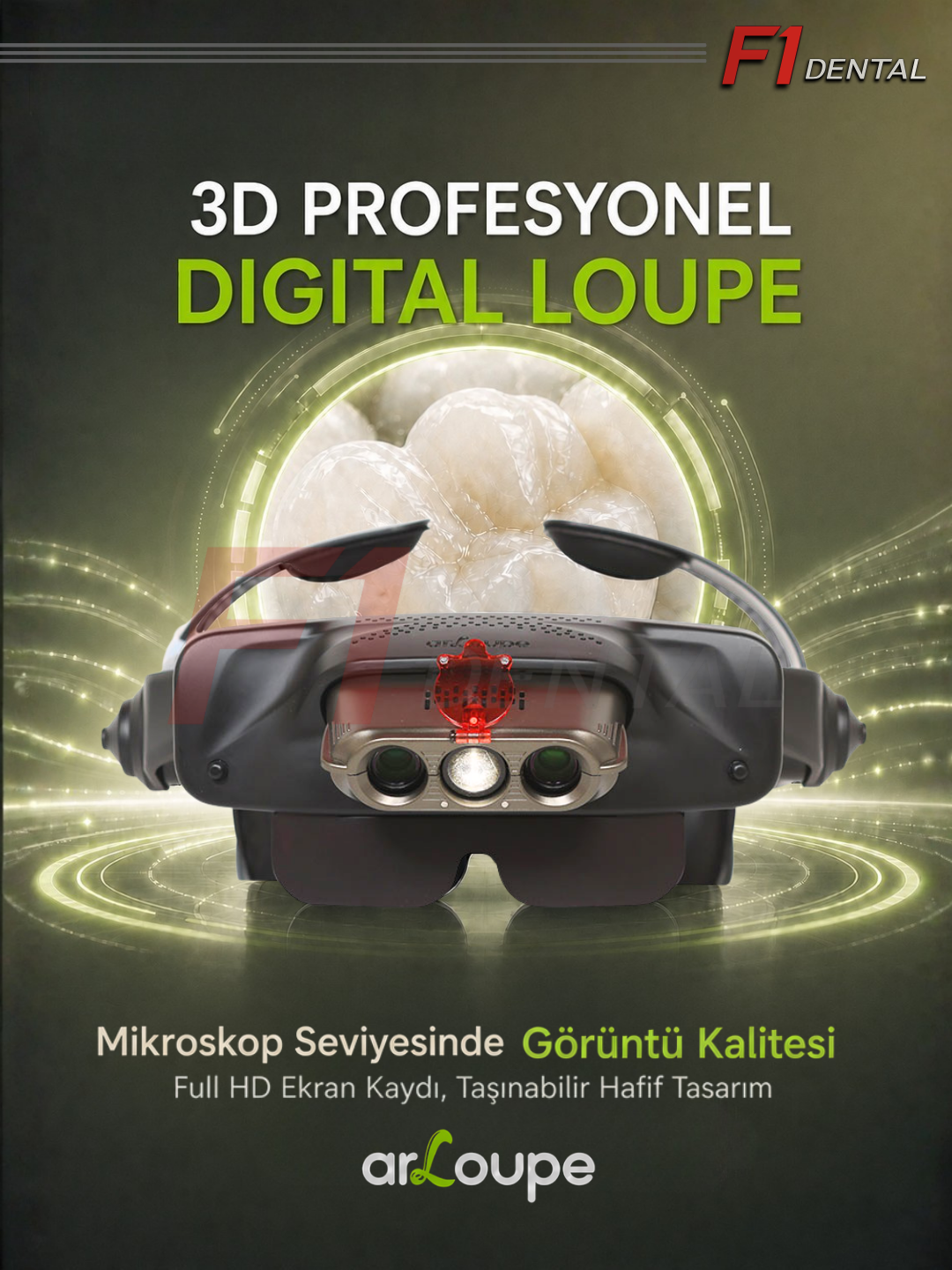 arLoupe 3D Dijital Profesyonel Loupe 5x (Full HD Video Kaydı) - G-W2005
