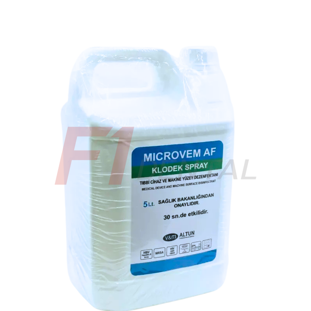 Microvem AF Klodek Spray Tıbbi Cihaz Yüzey Dezenfektanı 5 L