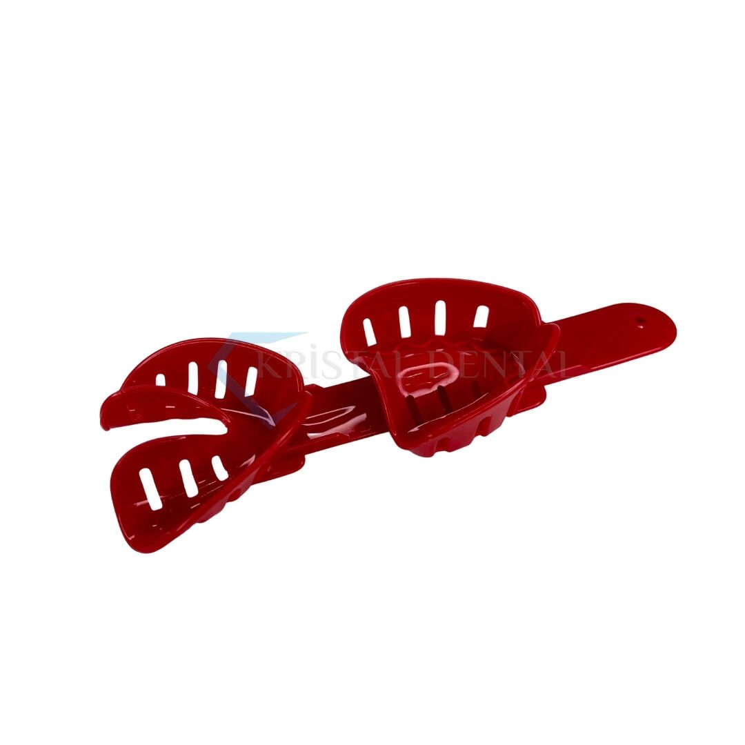 Plastik Ölçü Kaşığı Alt/Üst Takım Kırmızı