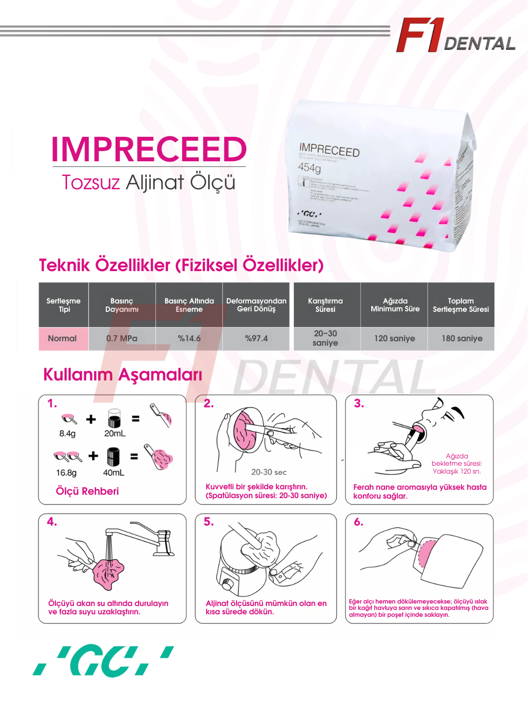 GC Impreceed Aljinat Ölçü Materyali