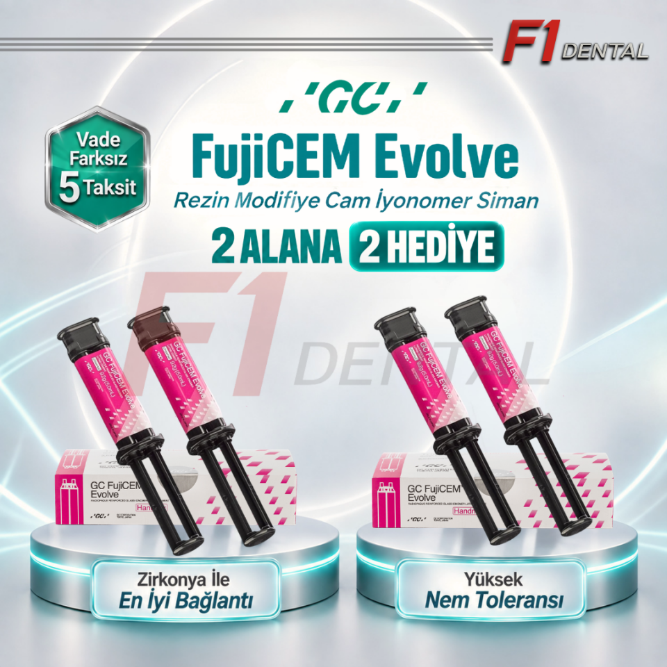 GC Fujicem Evolve  2 Adet x 9,2 gr Alana  2 Adet HEDİYE