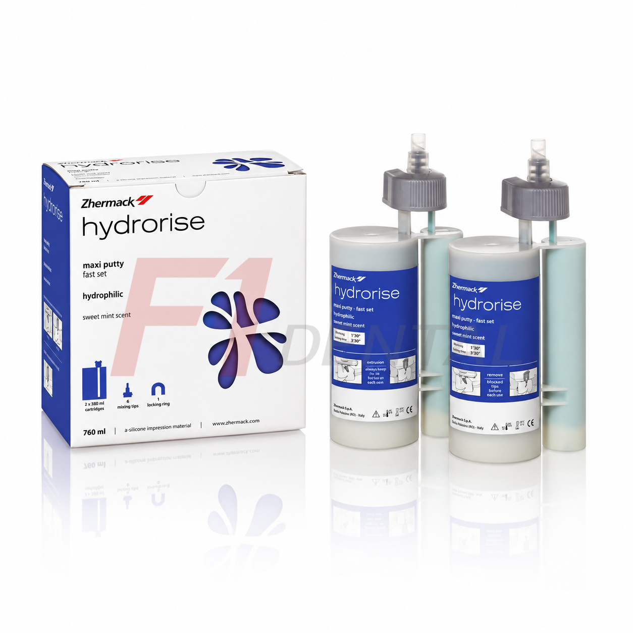 ZHERMACK Hydrorise İmplant Maxi Putty Fast Set Tek Aşamalı Ölçü (Silikon Cihazlarına Uygun)