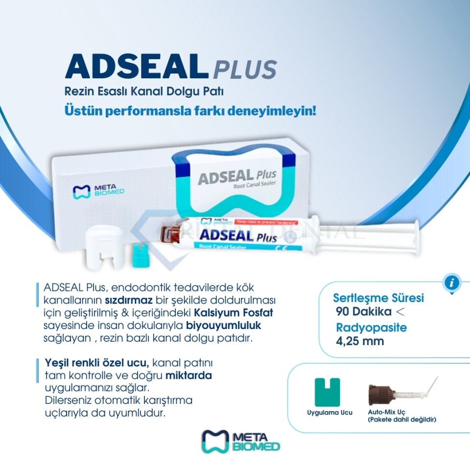 Meta Biomed Adseal Plus Rezin Bazlı Kanal Dolgu Patı