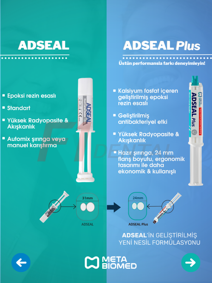Meta Biomed Adseal Plus Rezin Bazlı Kanal Dolgu Patı