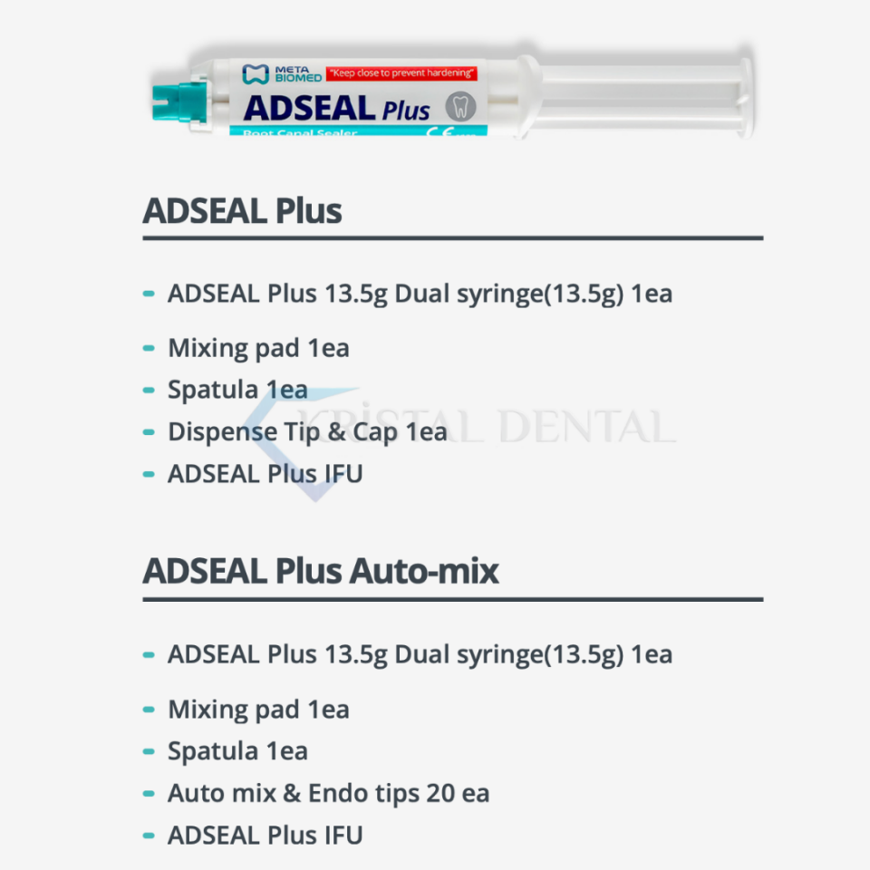 Meta Biomed Adseal Plus Rezin Bazlı Kanal Dolgu Patı