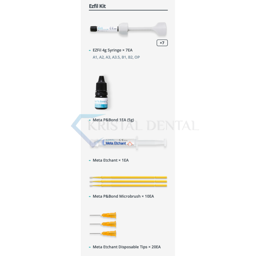 Meta Biomed Ezfil Nano Hibrit Kompozit Set