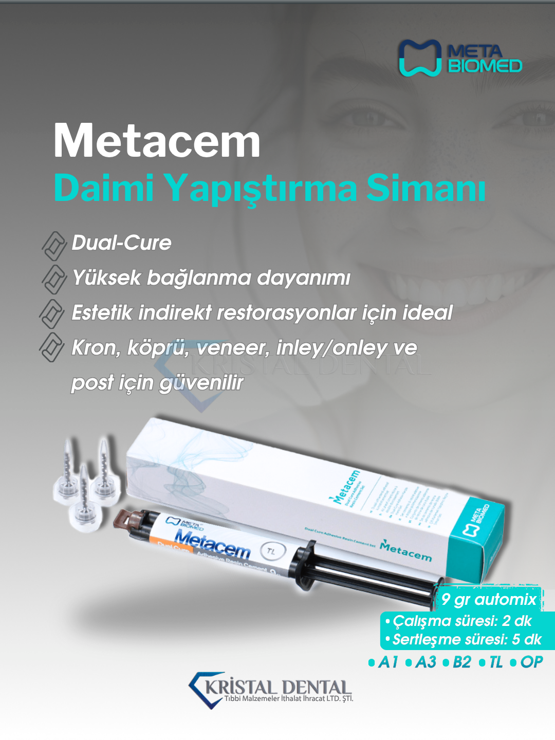 Meta Biomed Metacem Daimi Yapıştırma Simanı